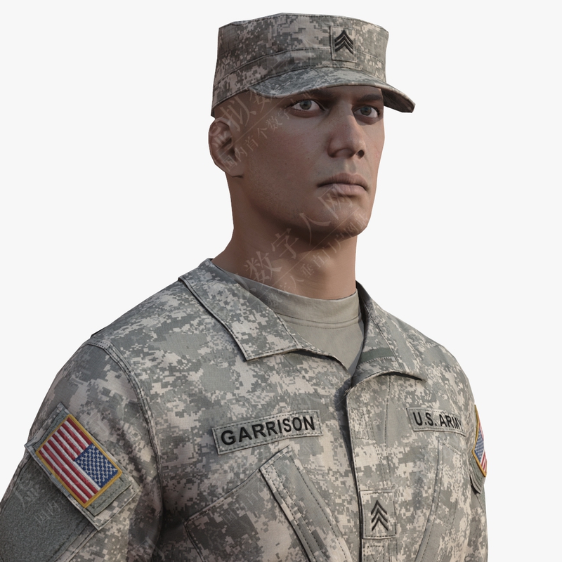 美国陆军士兵虚拟数字人模型