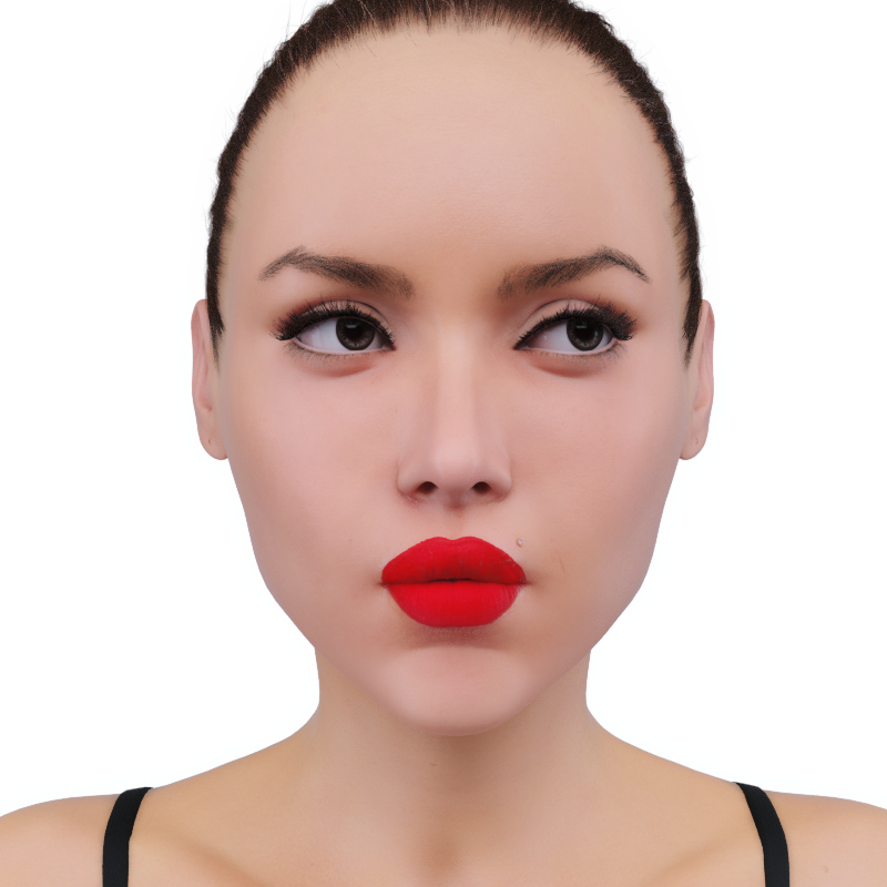 多种表情女性3D数字人模型