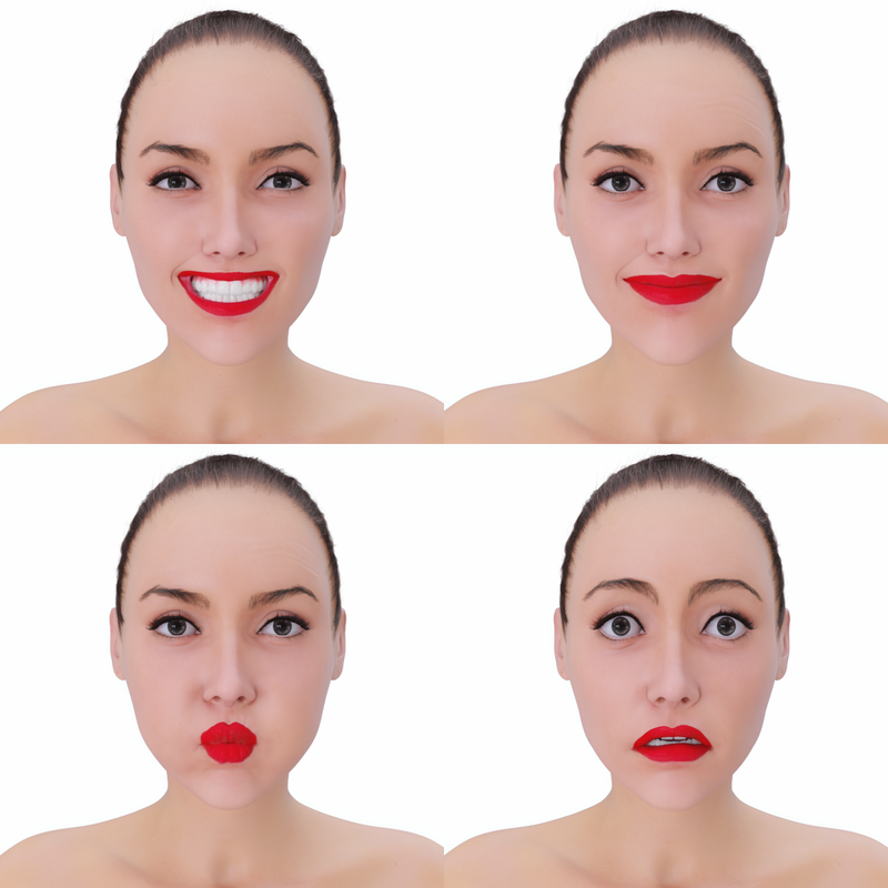 多种表情女性3D数字人模型