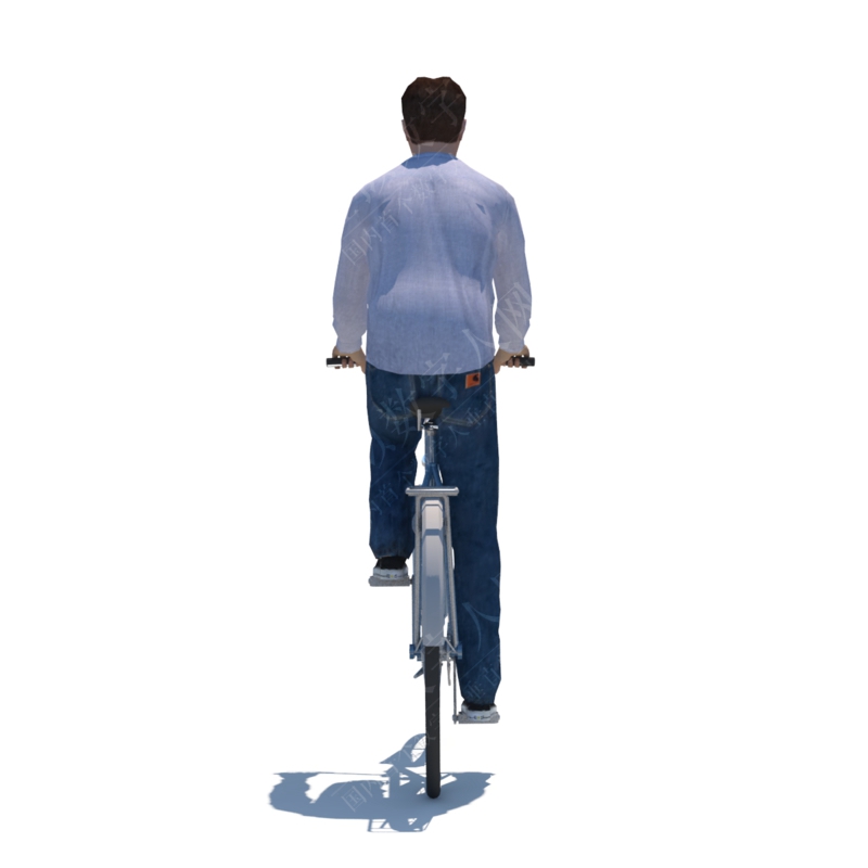 3D虚拟数字人动画模型骑自行车的人