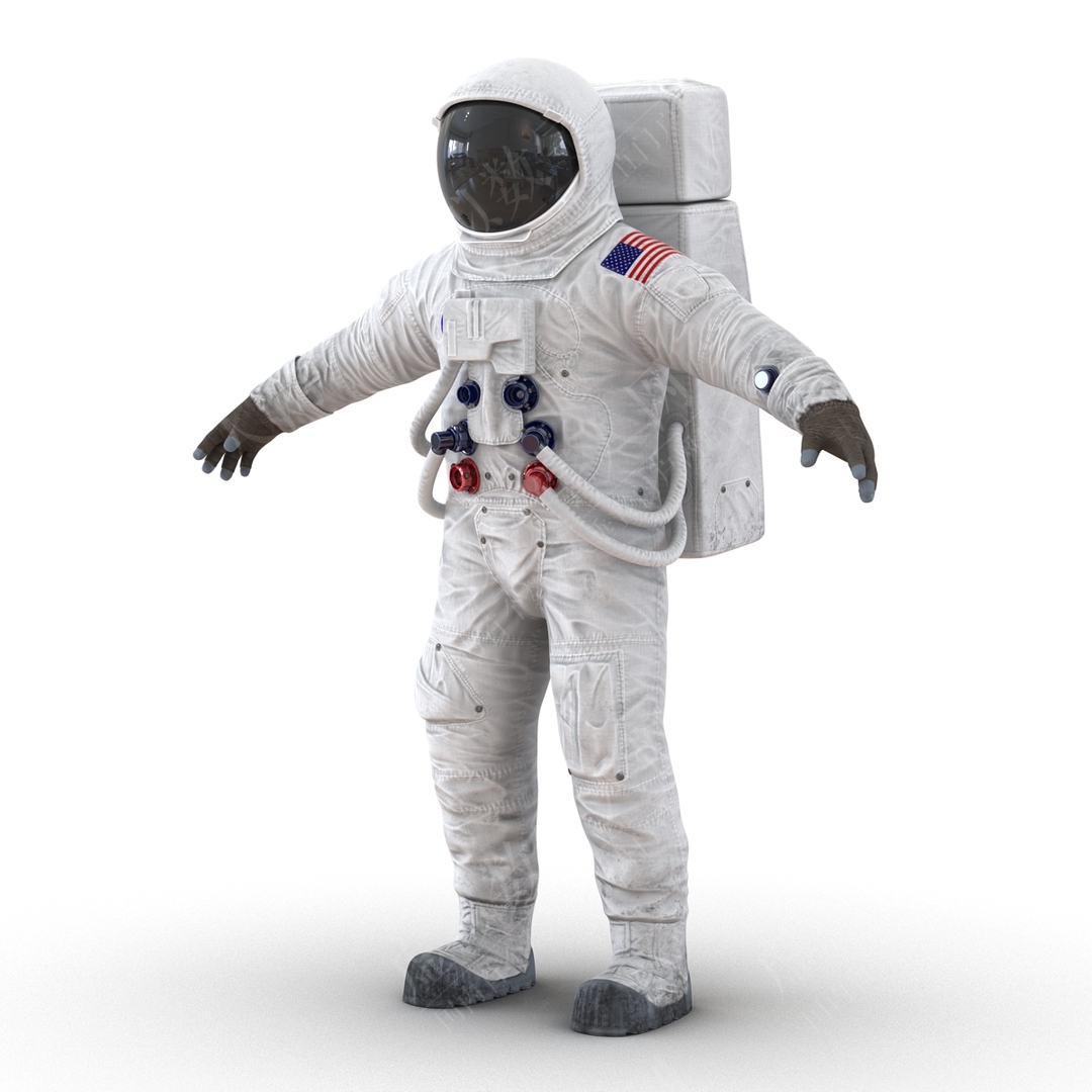 宇航员NASA穿着太空服A7L装配了Maya 3D数字人模型