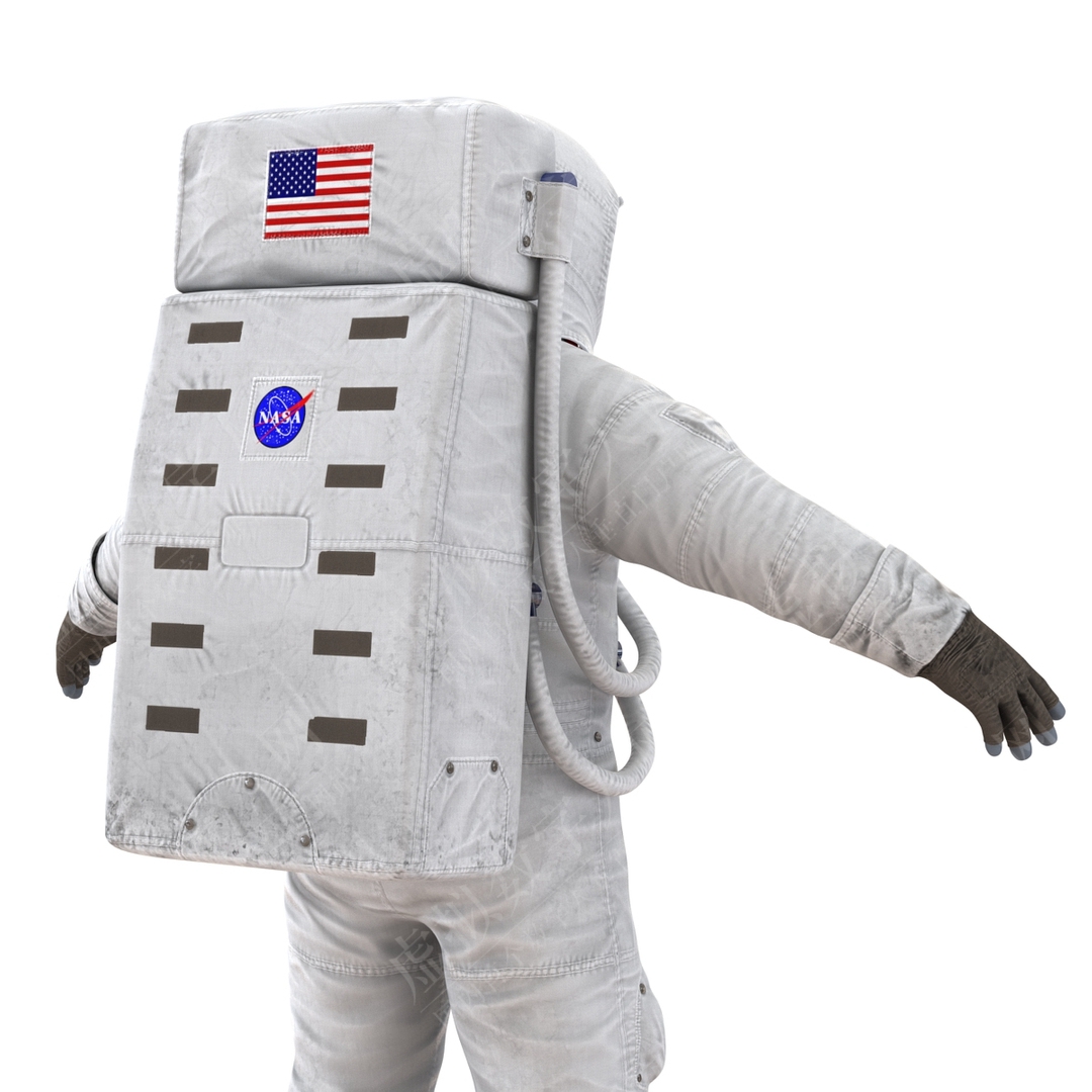 宇航员NASA穿着太空服A7L装配了Maya 3D数字人模型