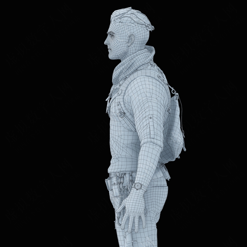 英雄士兵3D虚拟数字人模特