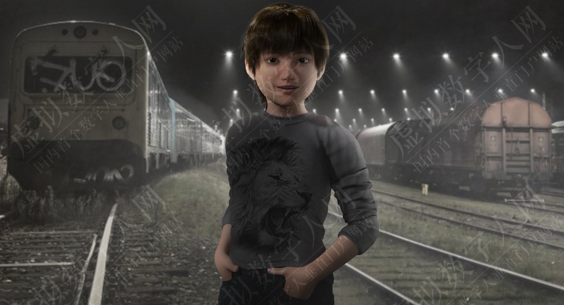 Lucas超写实的小男孩 Rigged 角色3D虚拟人