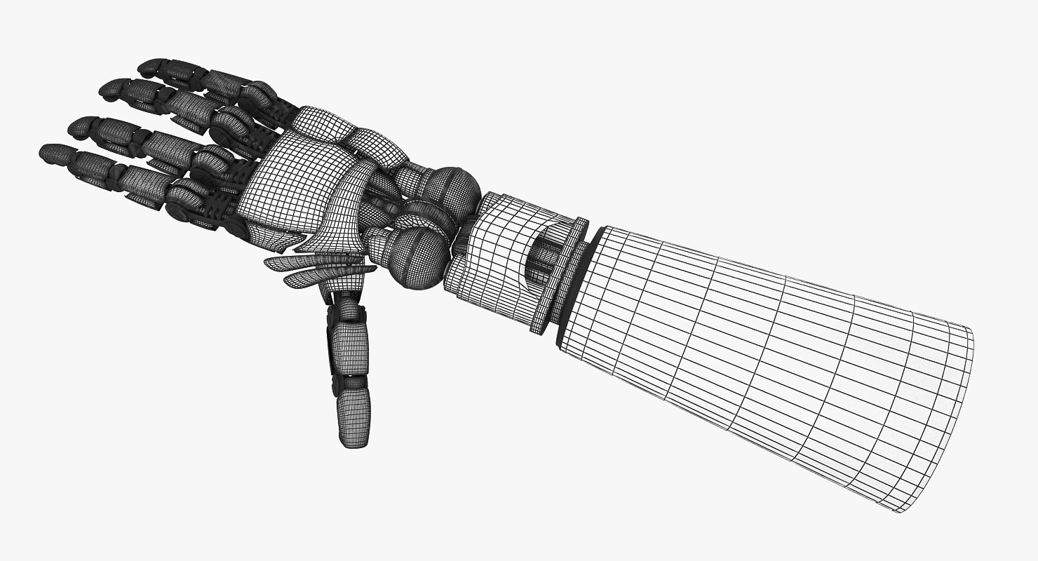 3D虚拟数字人机器人手模型