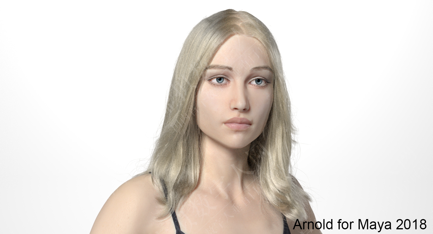欧洲模特女士3D数字人模型