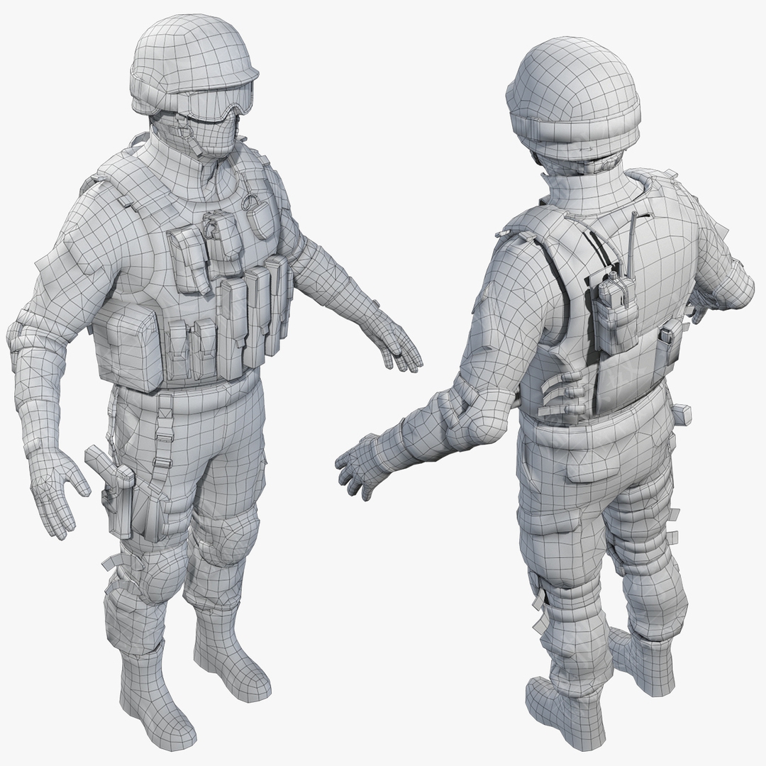特战警察3D数字人模型