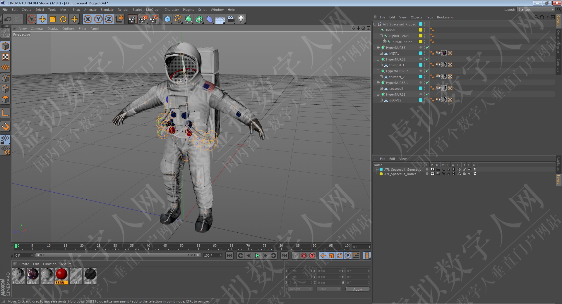 A7L空间套件用于电影院4D 3D型号 宇航服模型
