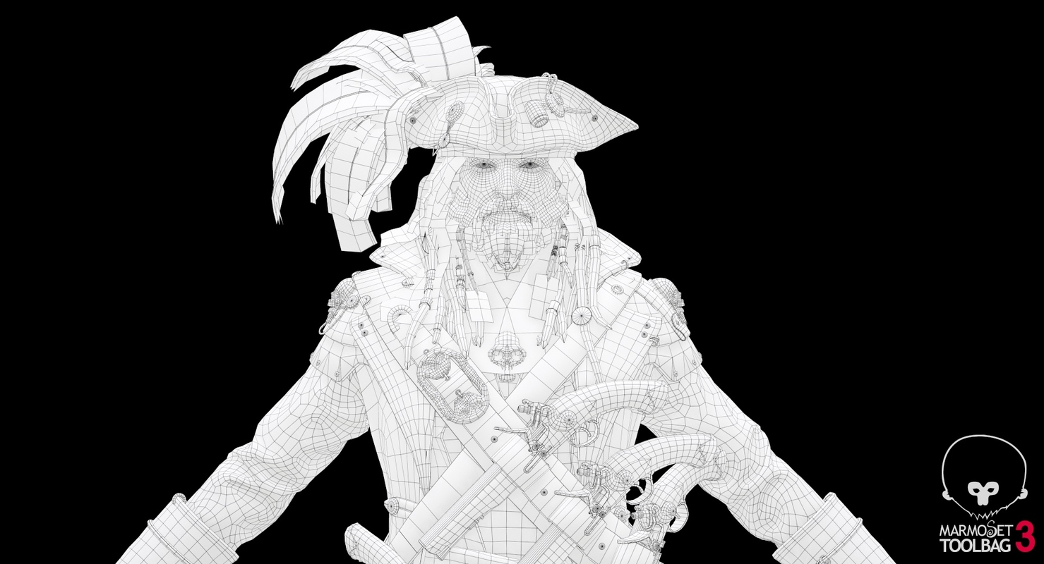3D海盗PBR操纵3D虚拟数字人角色统一