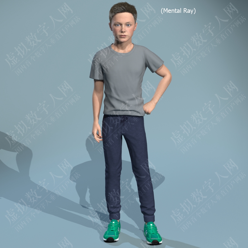 BEN 2_ 3D型号 超写实青少年3D数字人模型