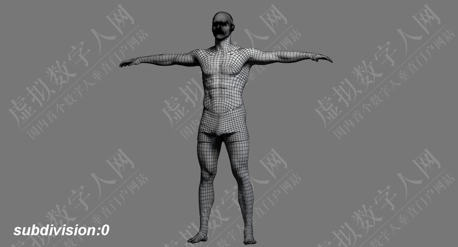 超写实的男性3D数字人模型