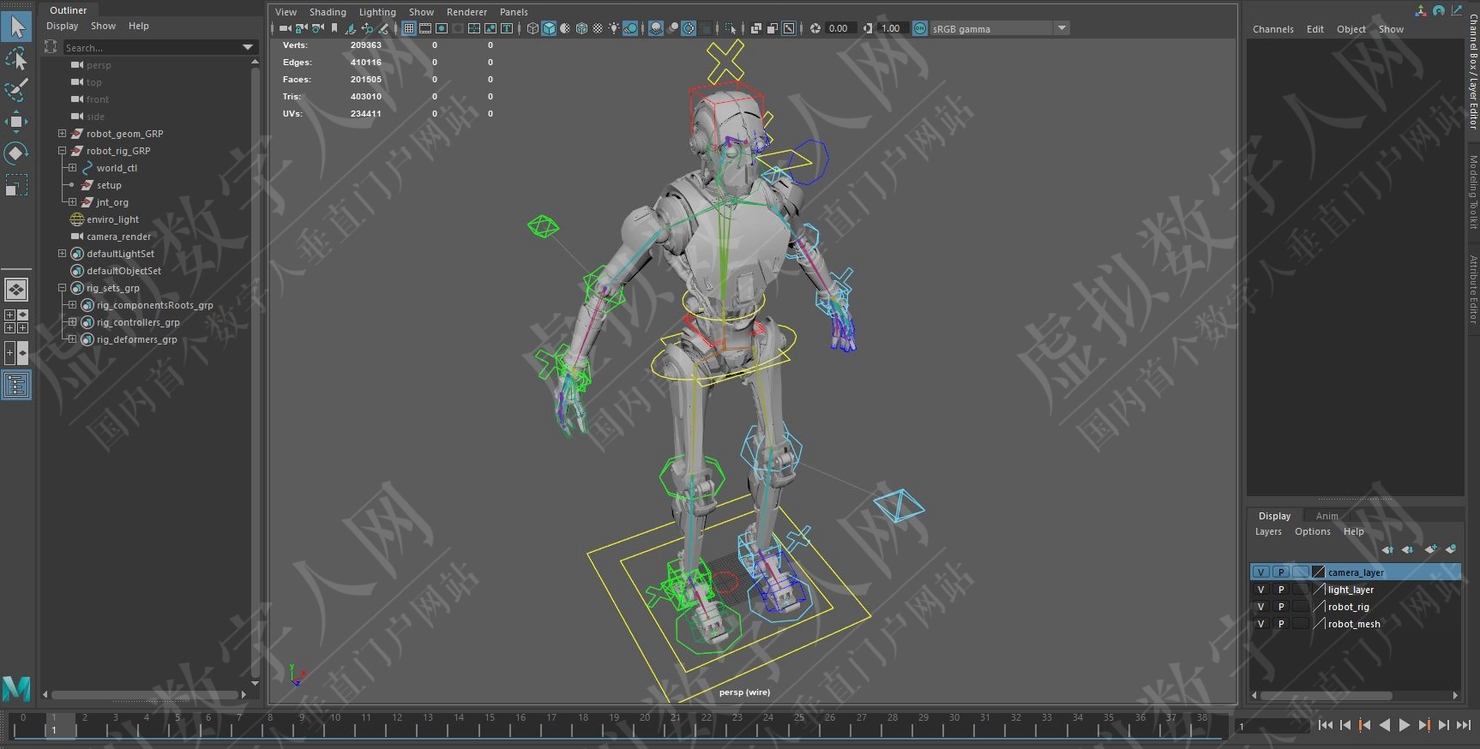 高质量3D虚拟数字人机器人工人（操纵）模型