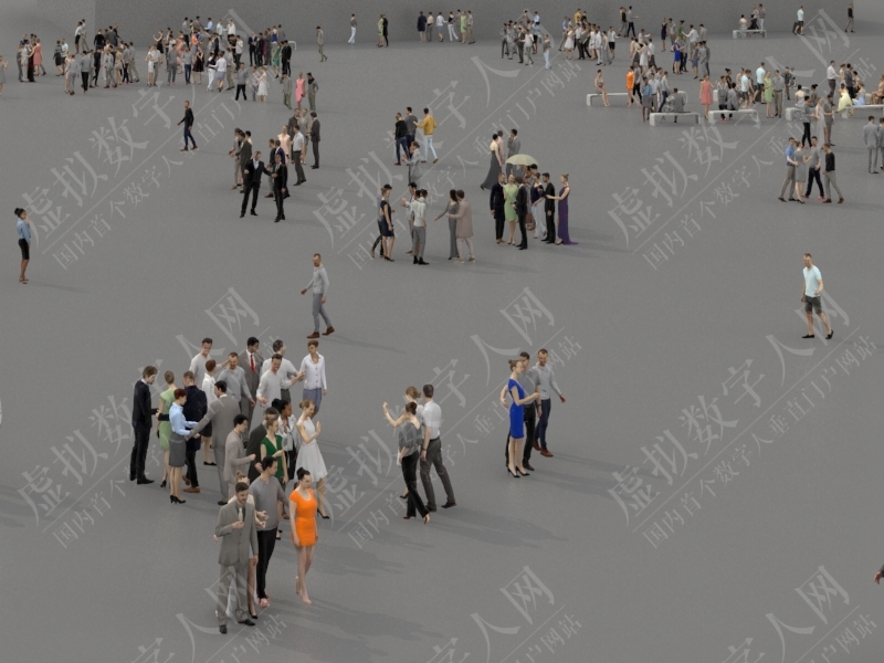3D数字人模型3D人群 - 总包装- 终极速度解决方案 - 人群