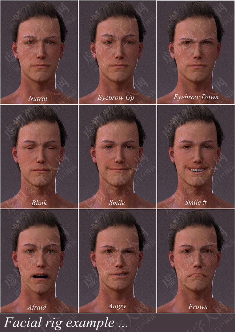 男性女性全身3D数字人模型
