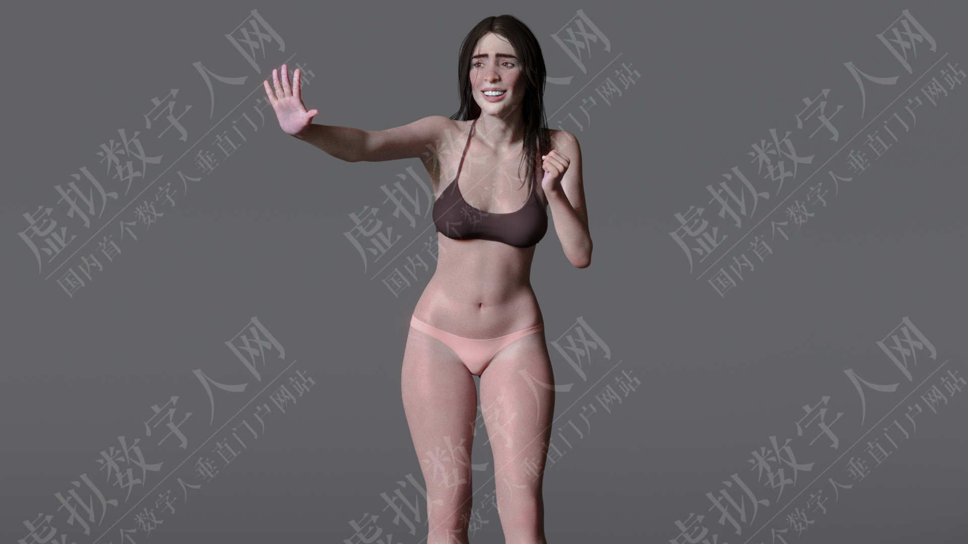 超写实女性模拟3D数字人