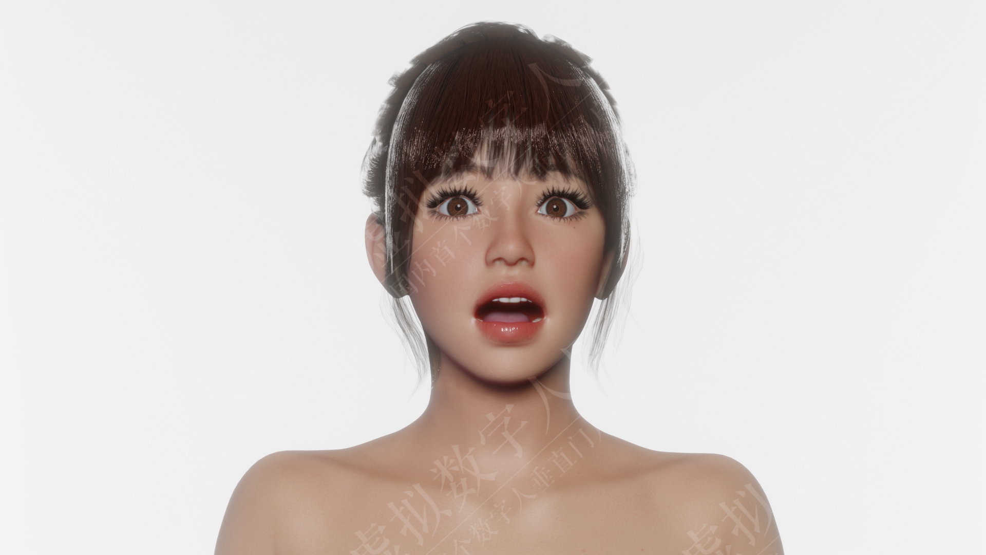 3D数字人模型欢乐现实女性