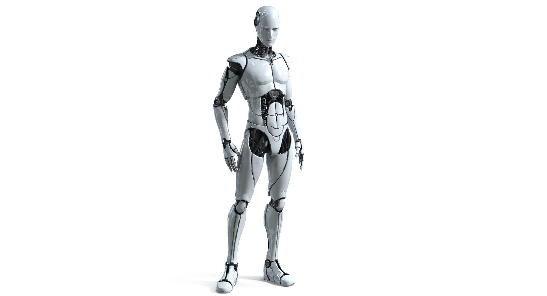 虚拟数字人模型----电子半机械男性模型