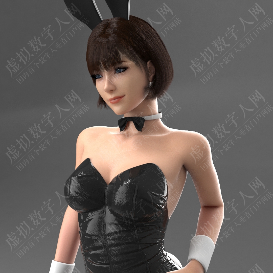 兔子女人亚洲3D虚拟数字人模型