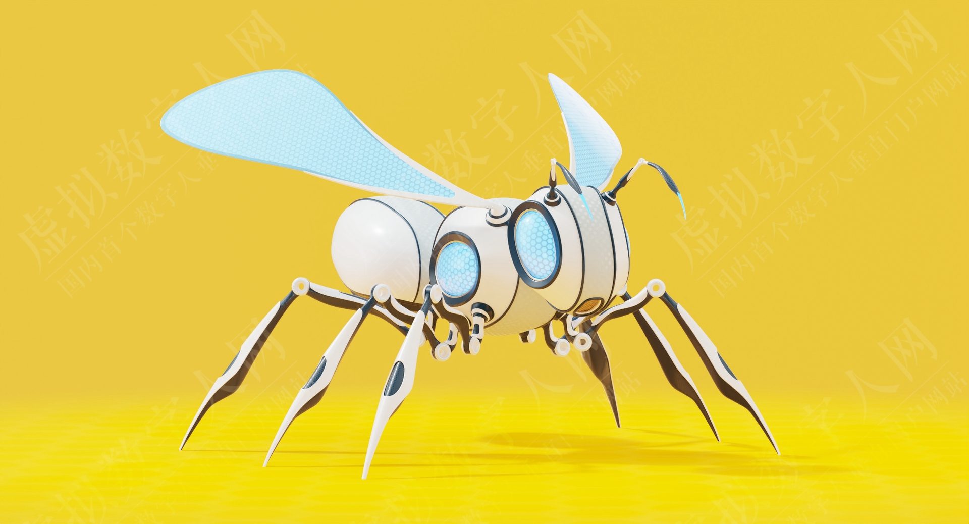 3D昆虫蜜蜂机器人数字人模型