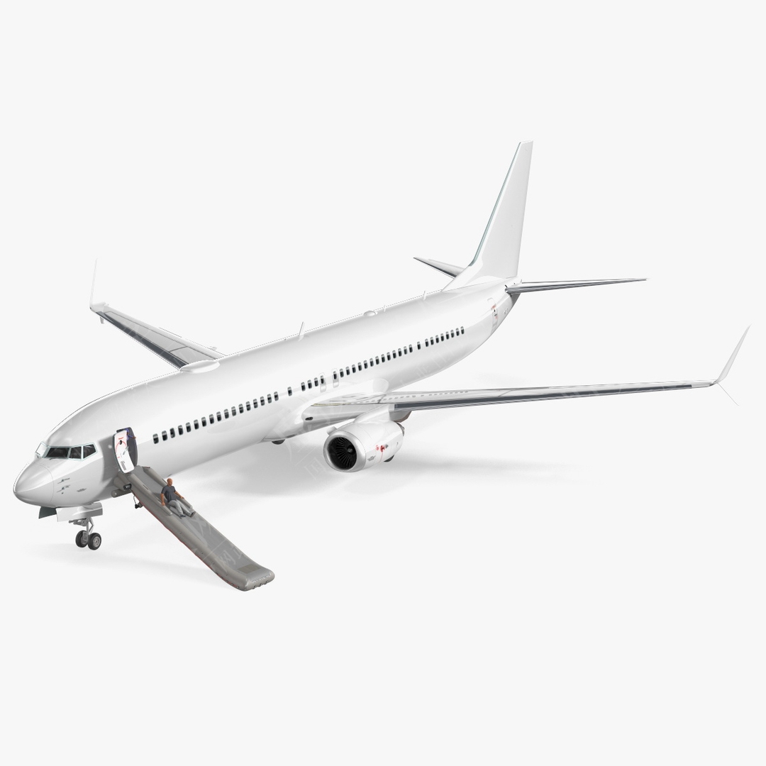 飞机疏散人员Rigged 3D虚拟数字模型