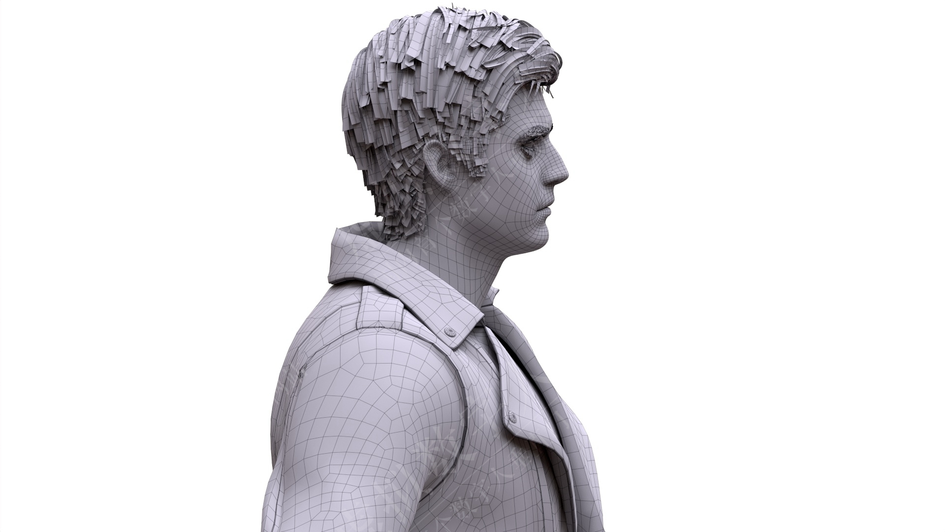 休闲服装3D数字人模型