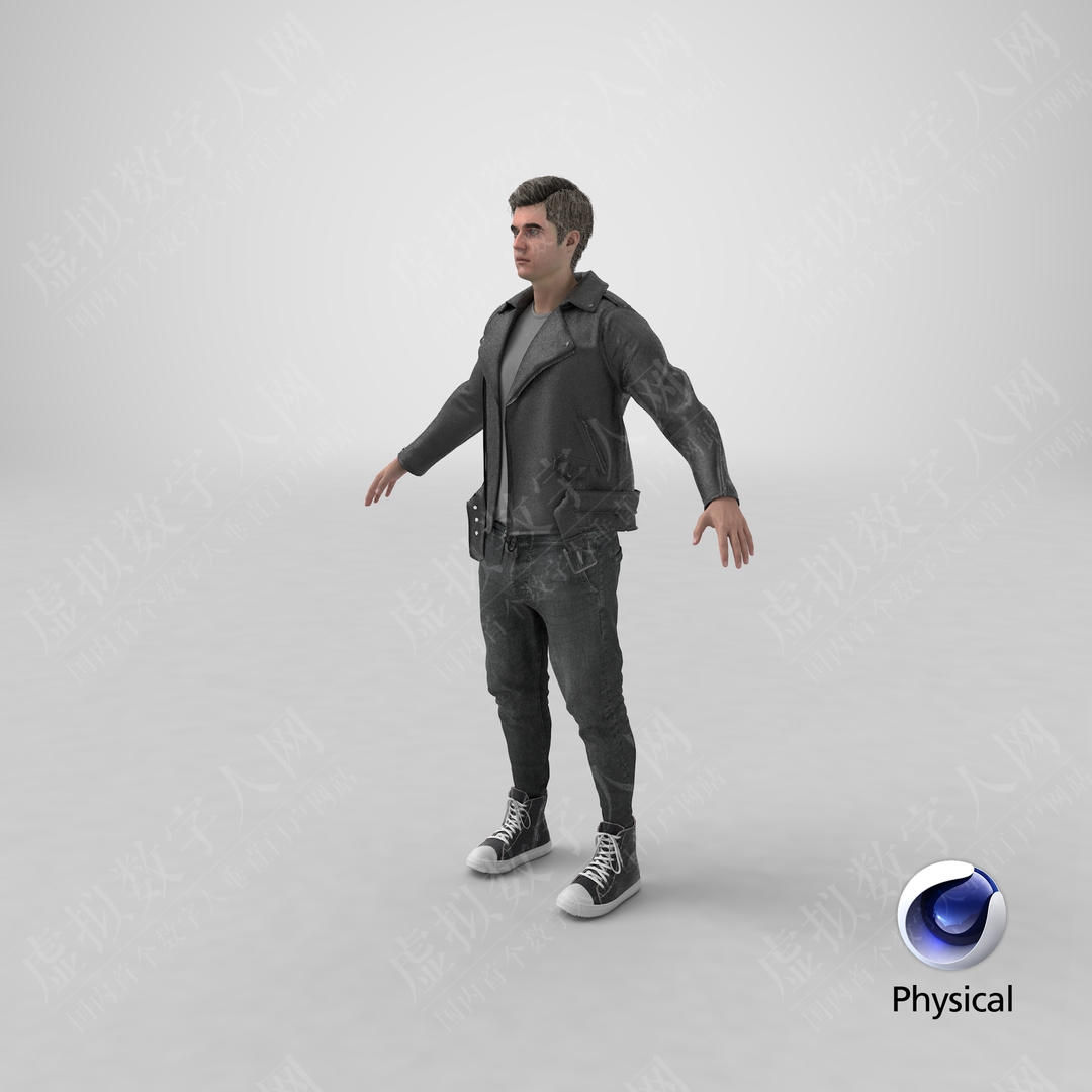 休闲服装3D数字人模型