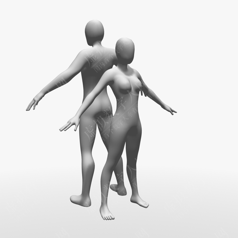 3D网格女性/男性虚拟数字人模型