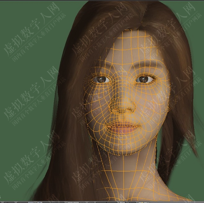3D亚洲女人穿着虚拟数字人模型
