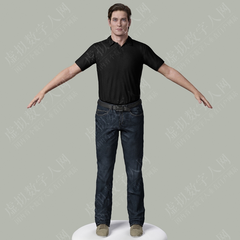 3D男性虚拟数字人模型