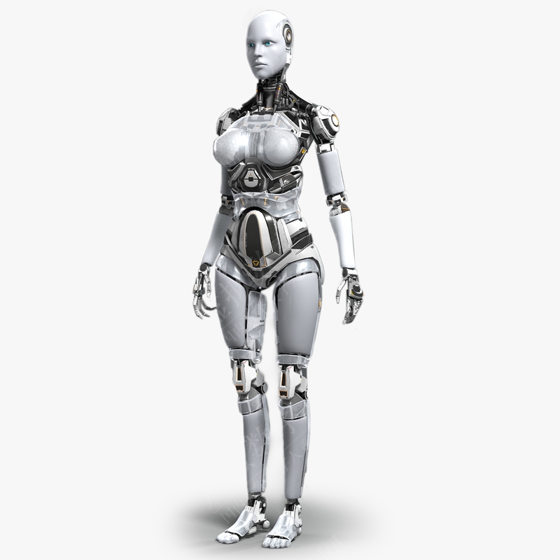 女机器人数字人模型