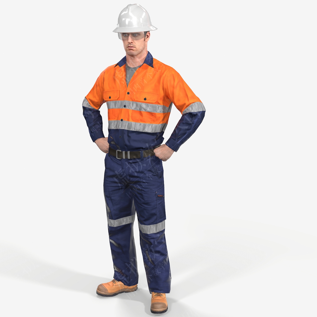工人采矿安全虚拟人模型